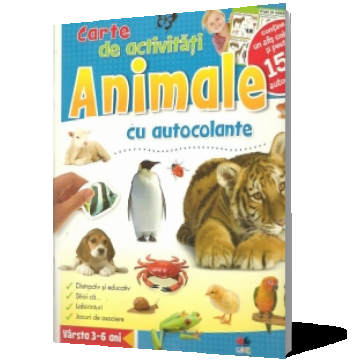 Carte de activitaţi - Animale cu autocolante