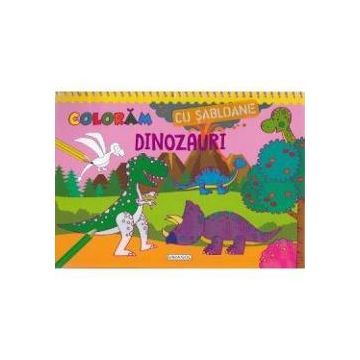 Coloram cu sabloane - Dinozauri