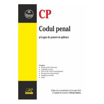 Codul penal si Legea de punere in aplicare Act. 8 ianuarie 2020
