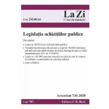 Legislatia achizitiilor publice Act. 7.01.2020