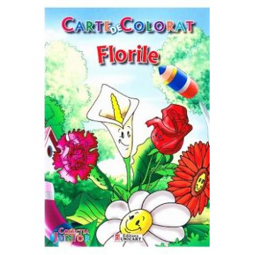 Florile - Carte de colorat