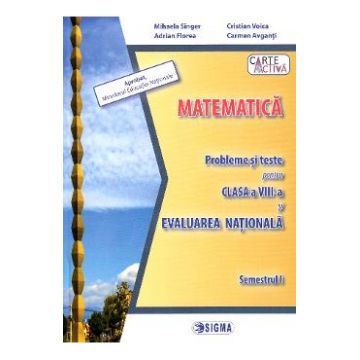 Evaluare nationala. Matematica - Clasa 8 Sem.1 - Probleme si teste - Mihaela Singer