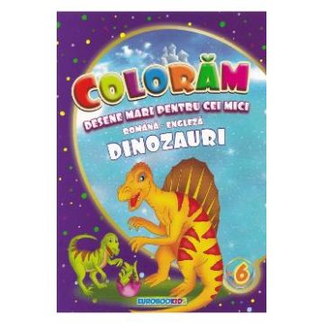 Coloram desene mari pentru cei mici: Dinozauri