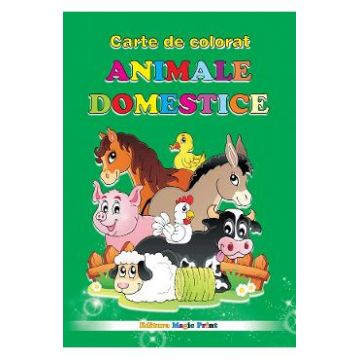 Animale domestice. Carte de colorat