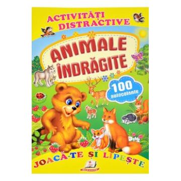 Activitati distractive: Animale indragite. 100 autocolante