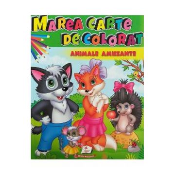 Marea carte de colorat: Animale amuzante
