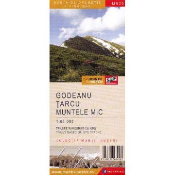 Muntilor Godeanu-Tarcu-Muntele Mic. Harta de drumetie. Muntii nostri