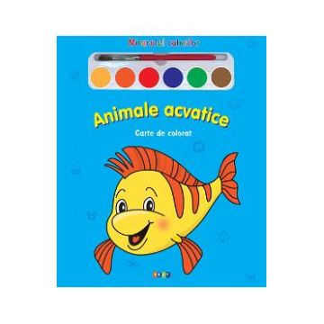 Animale acvatice - Miracolul culorilor - Carte de colorat