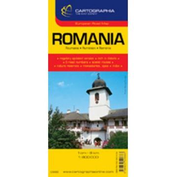 Romania - Harta turistica Si Rutiera