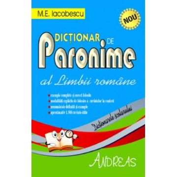 Dictionar de paronime al limbii romane - M.E. Iocobescu