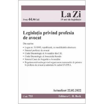 Legislatia privind profesia de avocat Act.22.02.2022