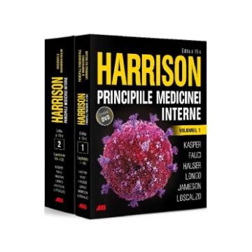 Harrison. Principiile medicinei interne Vol.1 + Vol.2 + DVD - Dennis L. Kasper, Anthony S. Fauci, Stephen L. Hauser, Dan L. Longo, J. Larry Jameson, Joseph Loscalzo
