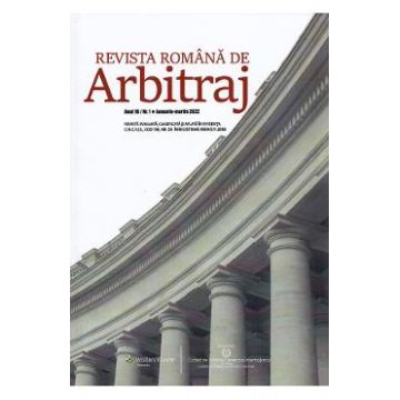 Revista romana de arbitraj Nr.1 Ianuarie-Martie 2022