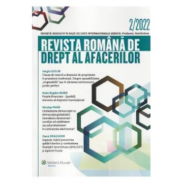 Revista romana de drept al afacerilor Nr.2/2022