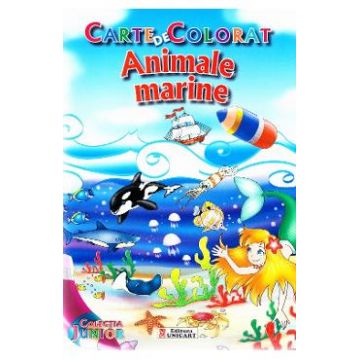 Animale marine - Carte de colorat