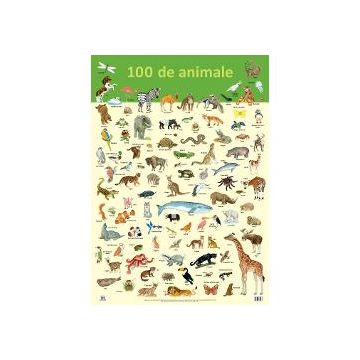 Plansa - 100 de animale