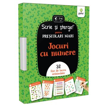 Jocuri cu numere • pentru preșcolari mari Scrie și șterge! Jumbo