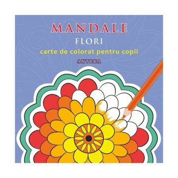 Mandale cu flori, carte de colorat pentru copii