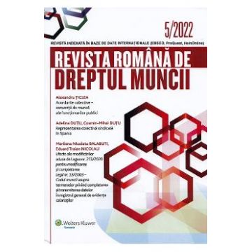 Revista Romana de dreptul muncii Nr.5 din 2022