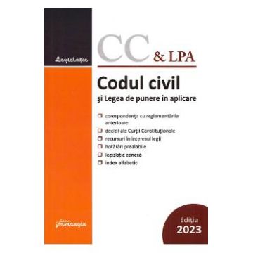 Codul civil si Legea de punere in aplicare Act. 11 ianuarie 2023