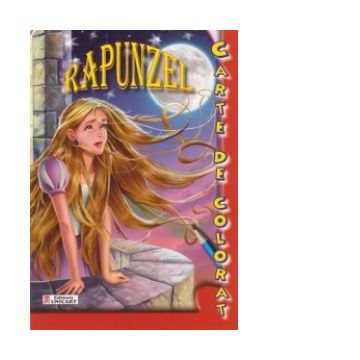 Rapunzel. Carte de colorat + poveste (format A5)