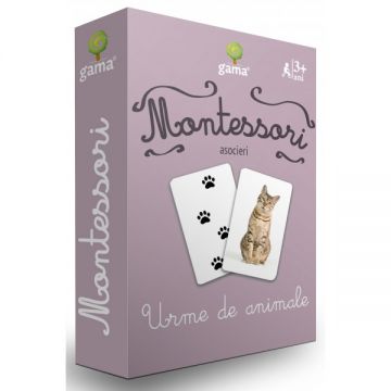 Urme de animale - Cărţi de joc Montessori