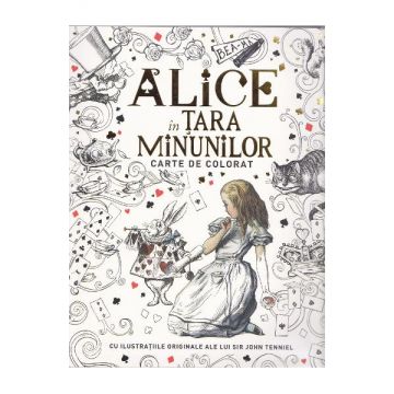 Alice in Tara Minunilor - Carte de colorat