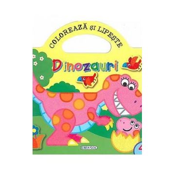 Coloreaza si lipeste - Dinozauri 4