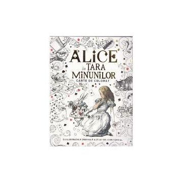 Alice in tara minunilor. Carte de colorat
