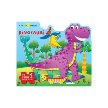 Carte cu puzzle - Dinozauri