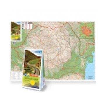 Romania Rutiera - Harta Pliabila Dimensiune: 100 x 70 cm