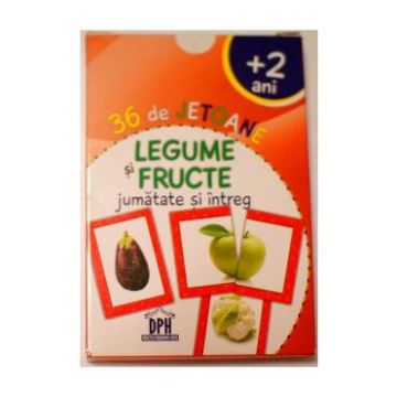 36 de jetoane - Legume si fructe (2 ani+)
