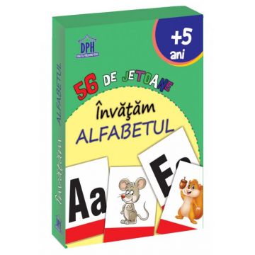 Învăţăm alfabetul. 56 de jetoane - +5 ani
