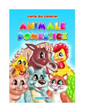 Animale domestice - carte de colorat (format B5)