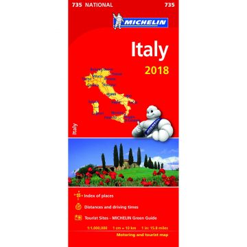 Italy 2018 National Map 735 |