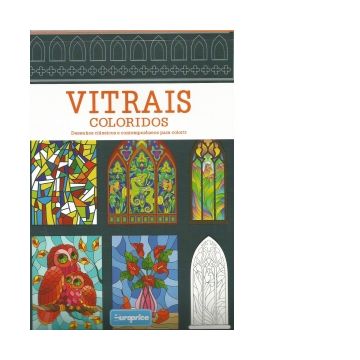 Carte de colorat pentru adulti Vitralii Laranja