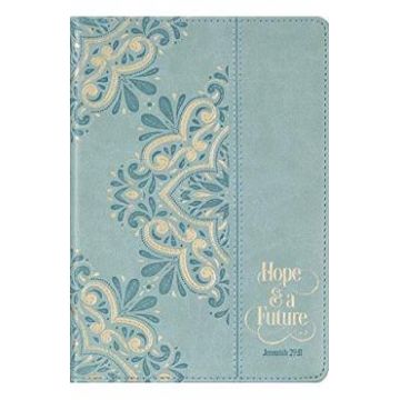 Christian Art Gifts Blue Faux Leather Journal