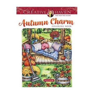 Creative Haven Autumn Charm Coloring Book - Teresa Goodridge