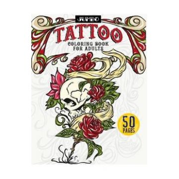 Jumbo Tattoo Coloring Book for Adults - Luna Greyson