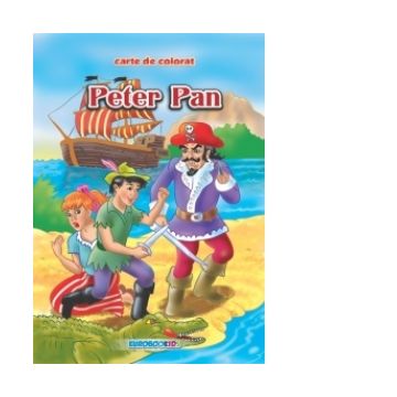 Peter Pan - Carte de colorat + poveste (format B5)