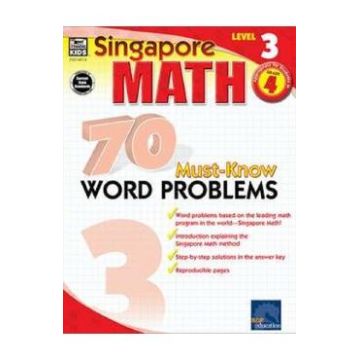 Singapore Math: 70 Must-Know Word Problems. Workbook for 4th Grade Math