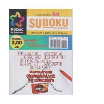 Sudoku de buzunar nr. 4 (aprilie 2016)