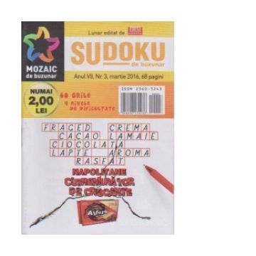 Sudoku de buzunar nr. 3 (martie 2016)