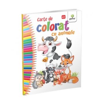 Carte de colorat cu animale