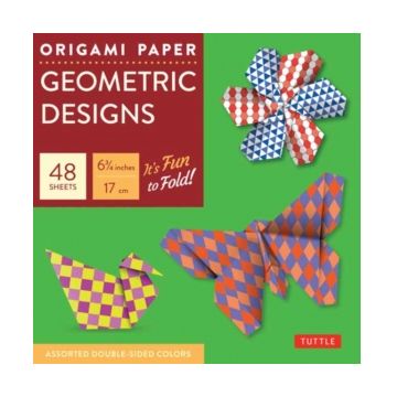 Origami Paper Geometric Designs 49 Sheets 6 3/4&quot; (17 cm) (Instructions for 6 Projects Included)