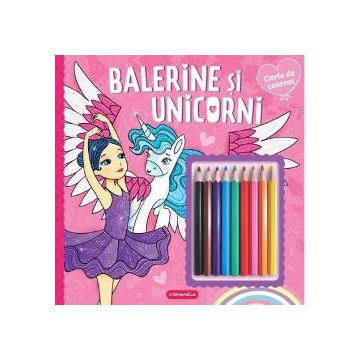 Balerine si unicorni - Carte de colorat