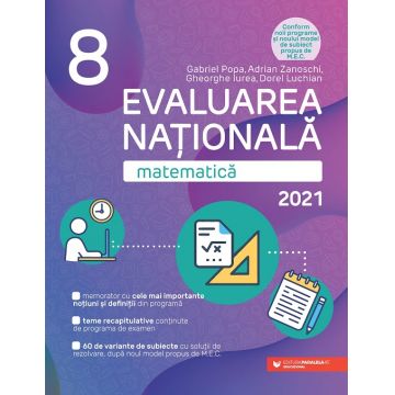 Evaluarea Naţională 2021. Matematică. Clasa a VIII-a