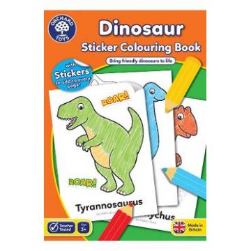 Dinosaur. Carte de colorat cu activitati 3 ani+