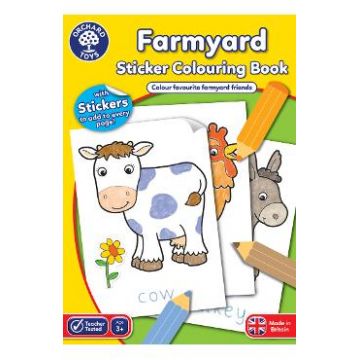 Farmyard. Carte de colorat cu activitati 3 ani+