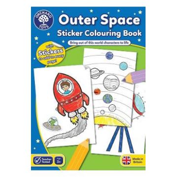 Outer Space. Carte de colorat cu activitati 3 ani+